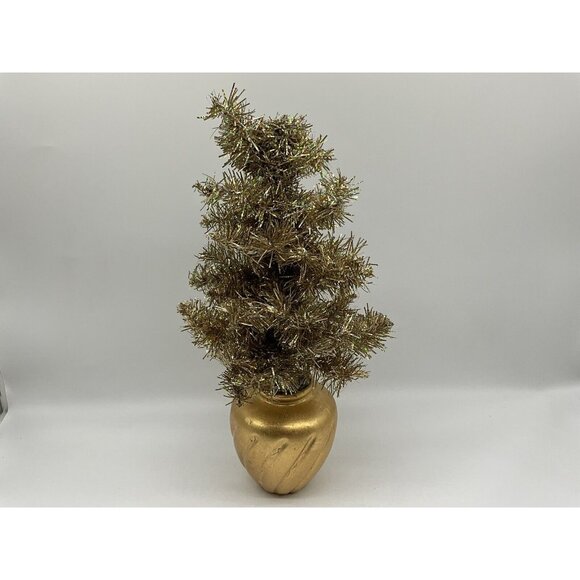 Pier 1 Imports Mini 18 Inch Gold Ornament Tree in Original Packaging Vintage - Picture 7 of 11